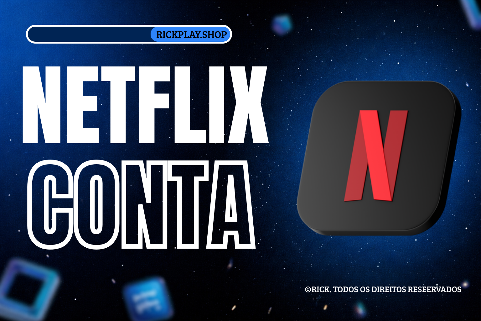 Conta netflix 4k com 5 perfis