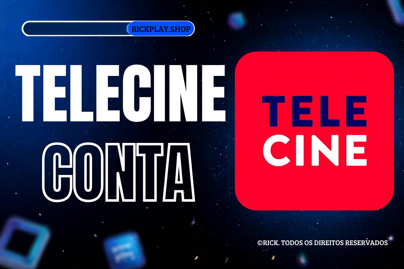 Conta Telecine com 3 acessos